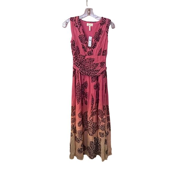 Anthropologie Verb by Pallavi Singhee V-Neck Ombre Maxi Dress Size XXS - Picture 4 of 10